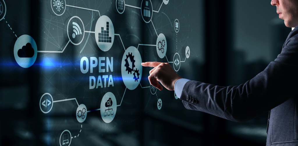 Open Data. Concept d'accès Technologie moderne